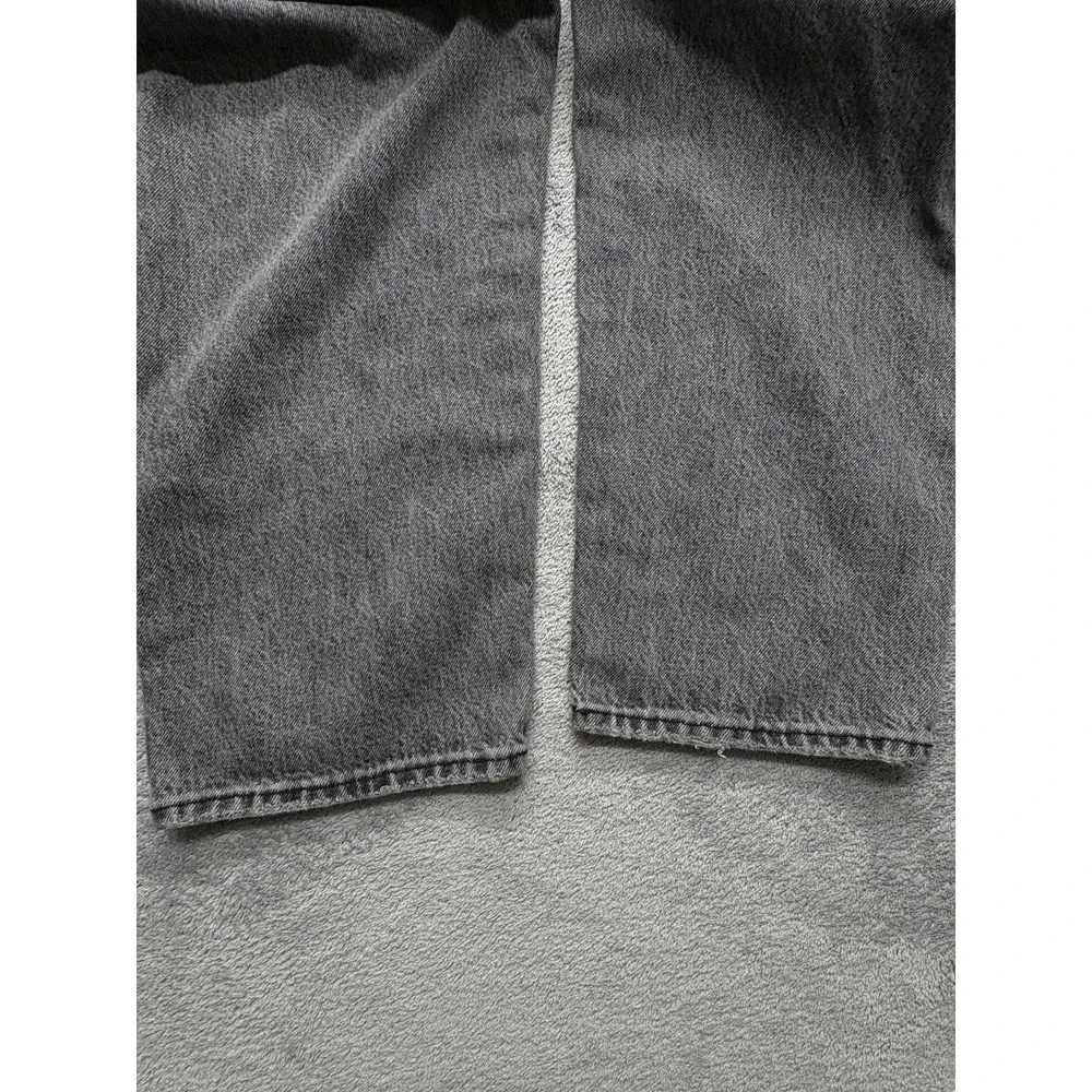 American Eagle Jeans Men Measured 36x26 Black Distressed Relaxed Fit 100% Cotton